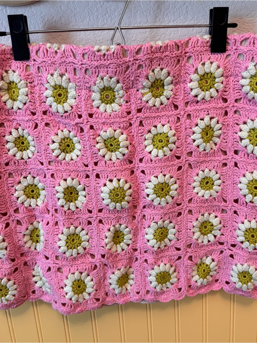 Show Me Your MuMu Pink Crochet Daisy Skirt - Picture 5 of 8